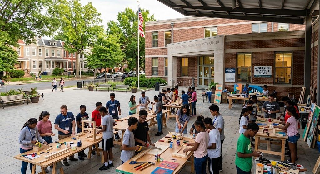 Economic inequality research Washington DC showing youth community engagement programs