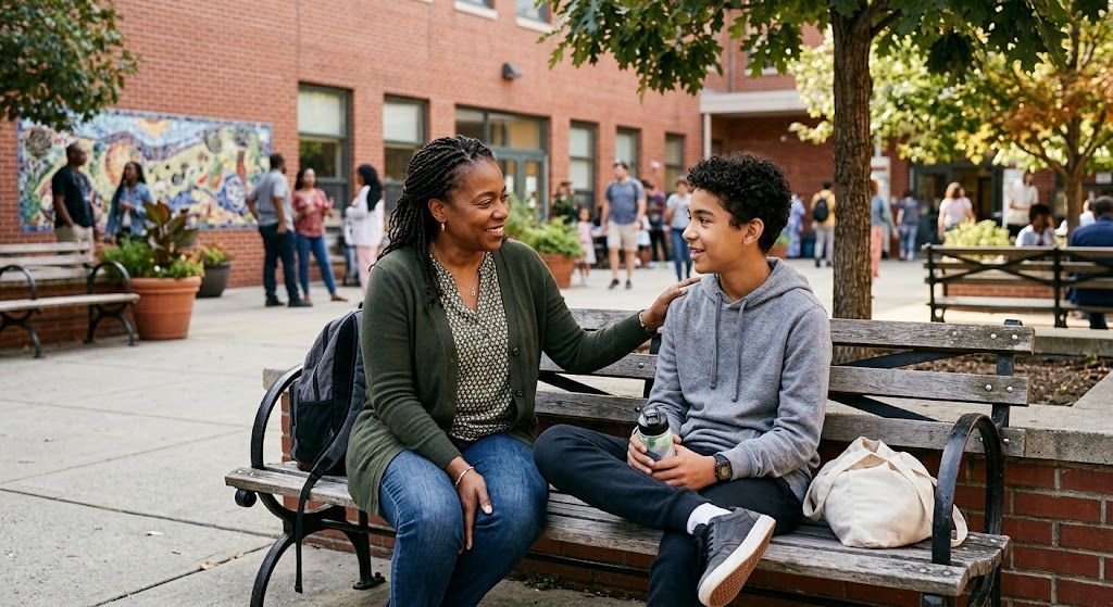 Mentor supporting a student in evidence-based youth programs DC