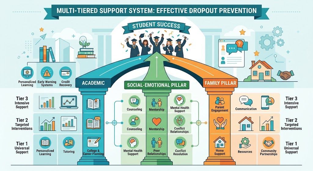 Diagram of effective academic youth interventions and programs for disadvantaged youth.