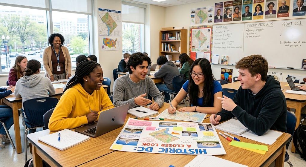 High school students participating in youth development programs Washington DC