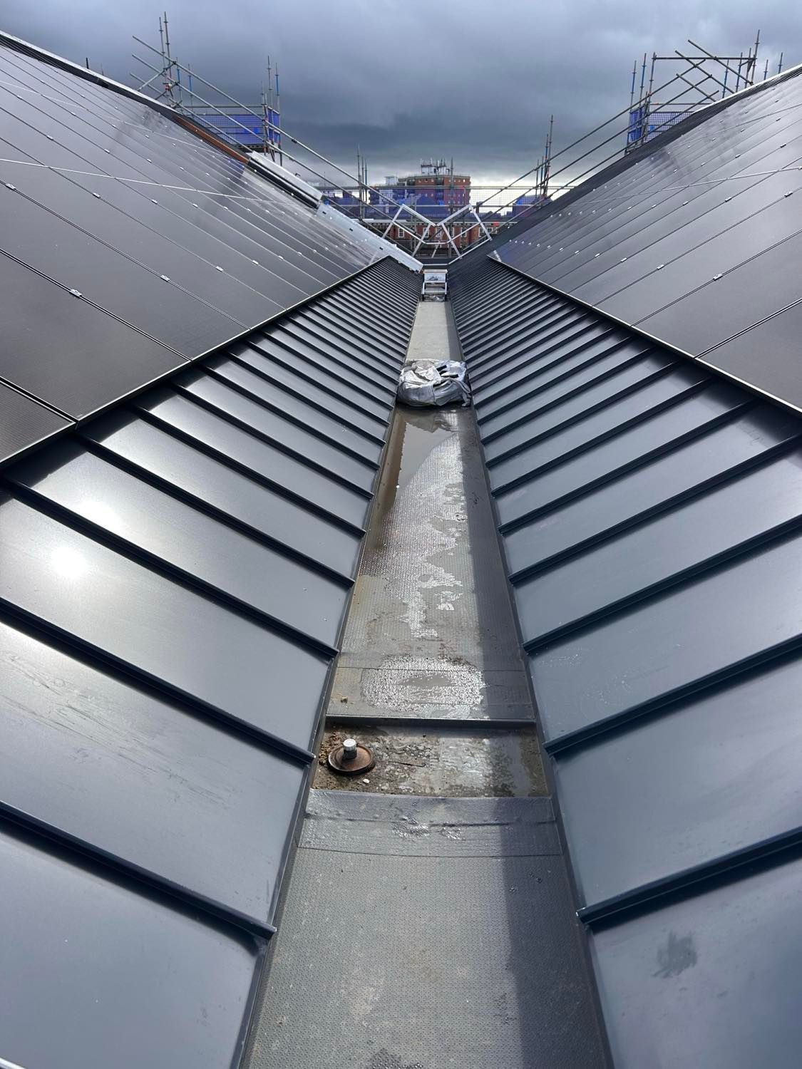 chester standing seam solar installation