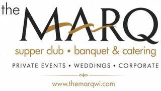 Marq Supper Club, Banquet & Catering logo in black and gold
