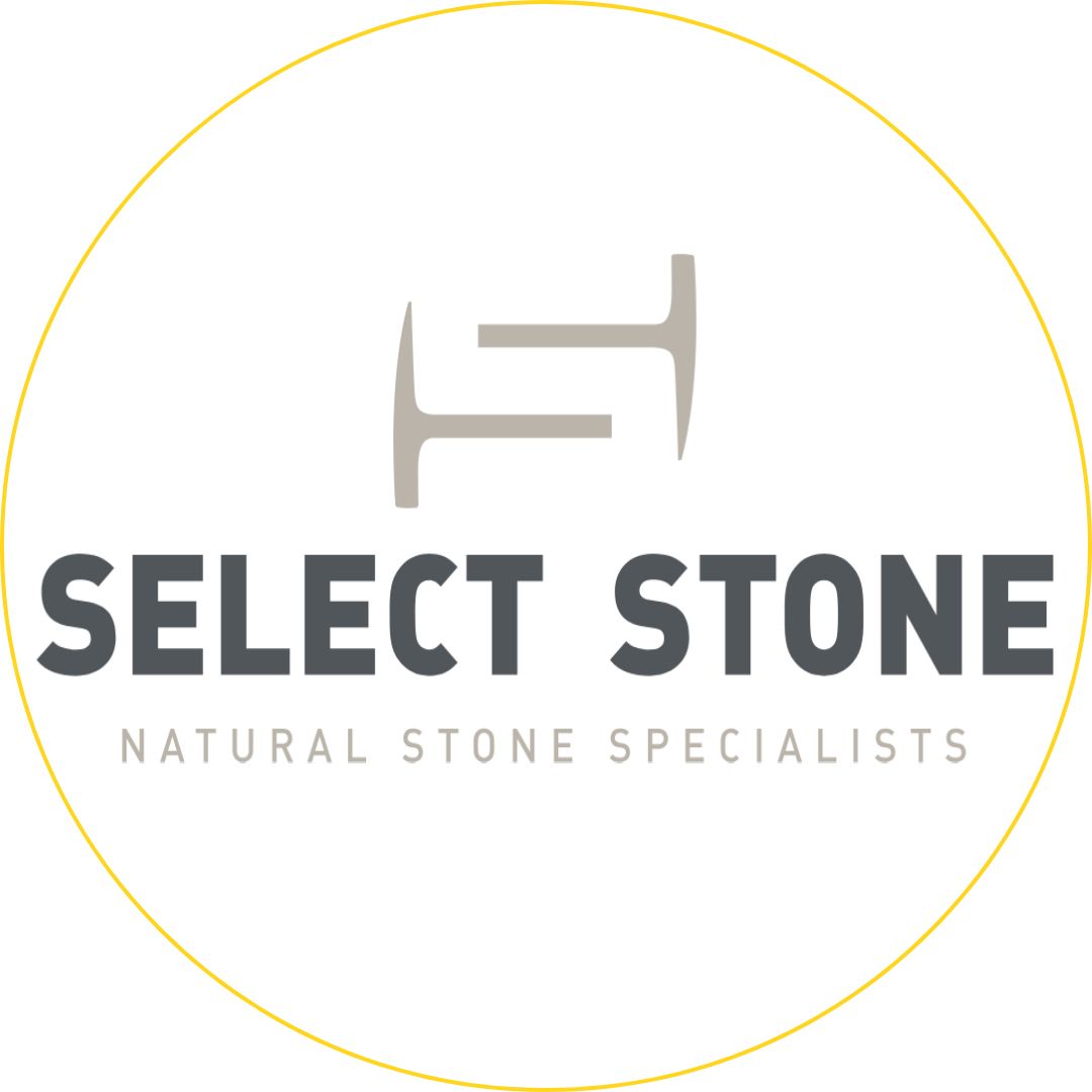 Select Stone logo with gold circle, gray stone icon, and “Natural Stone Specialists” text.