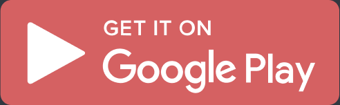 Google Play download button with white play icon on a red background