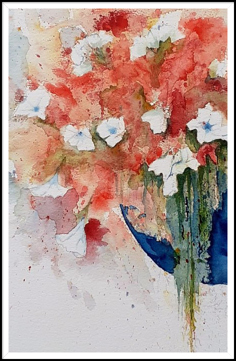 Aquarel: hanging basket