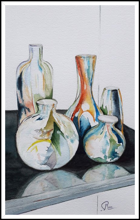 Aquarel: glaswerk