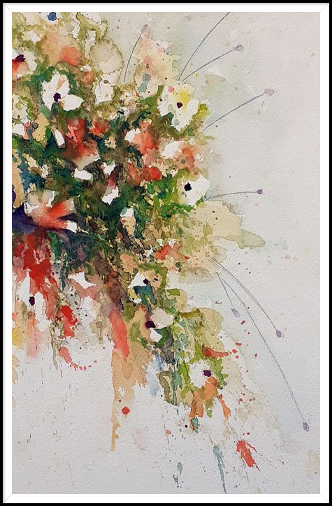 Aquarel: hanging basket