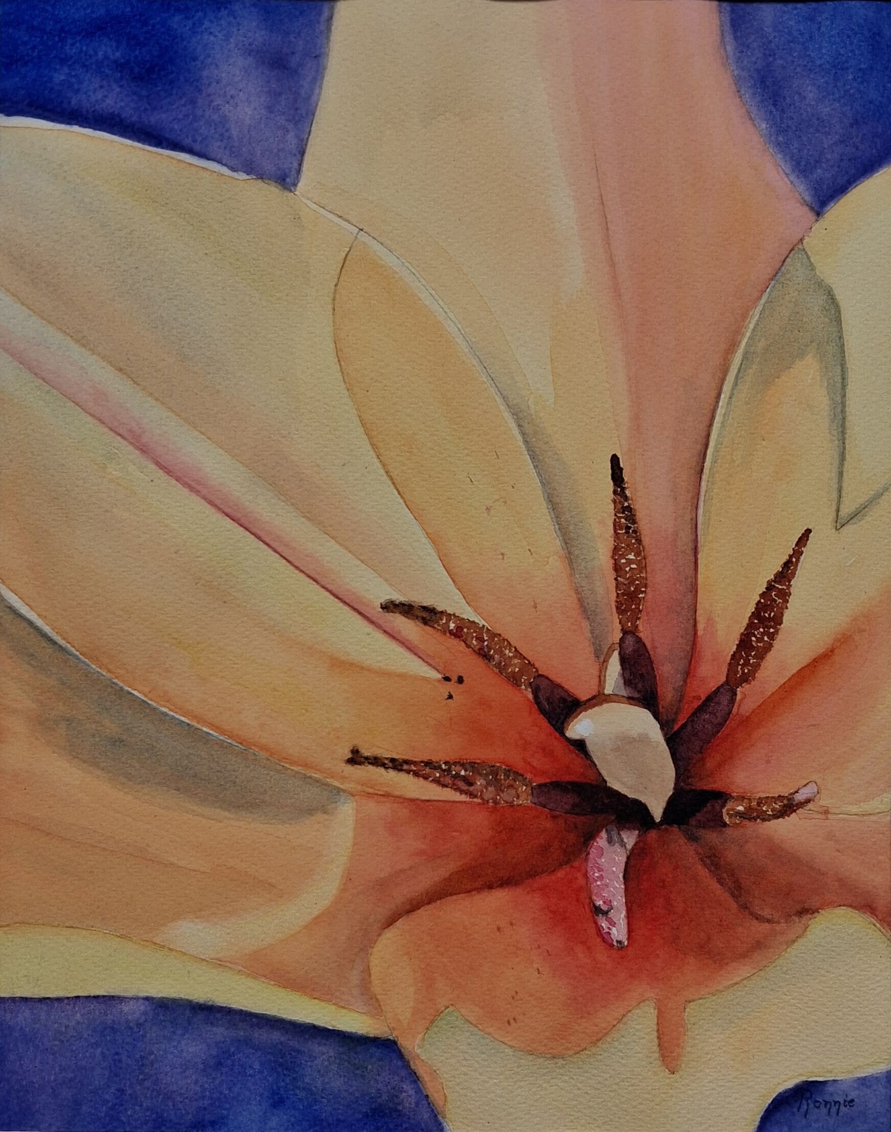 Quiet Centering | Inner Bloom aquarelserie van Ronnie de Winter