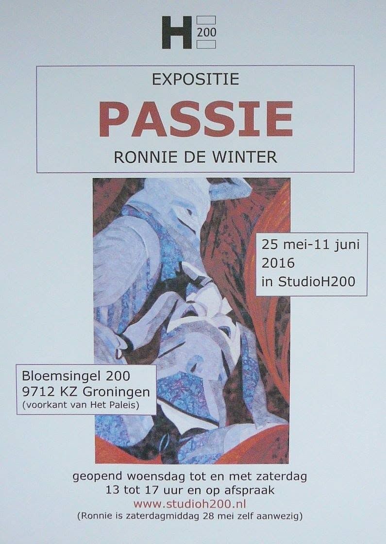Poster van de expositie bij galerie H200 in Groningen