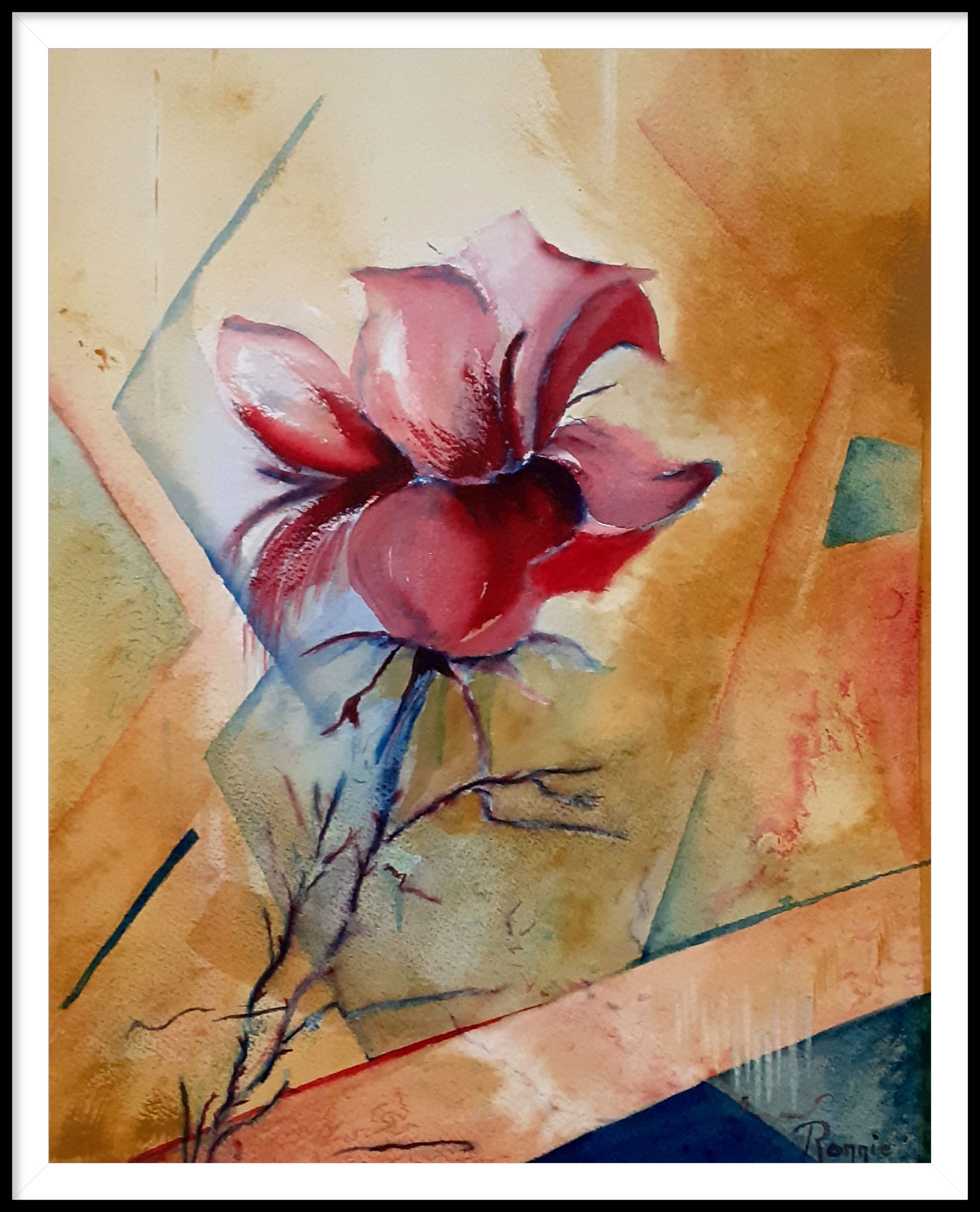 Aquarel: roos