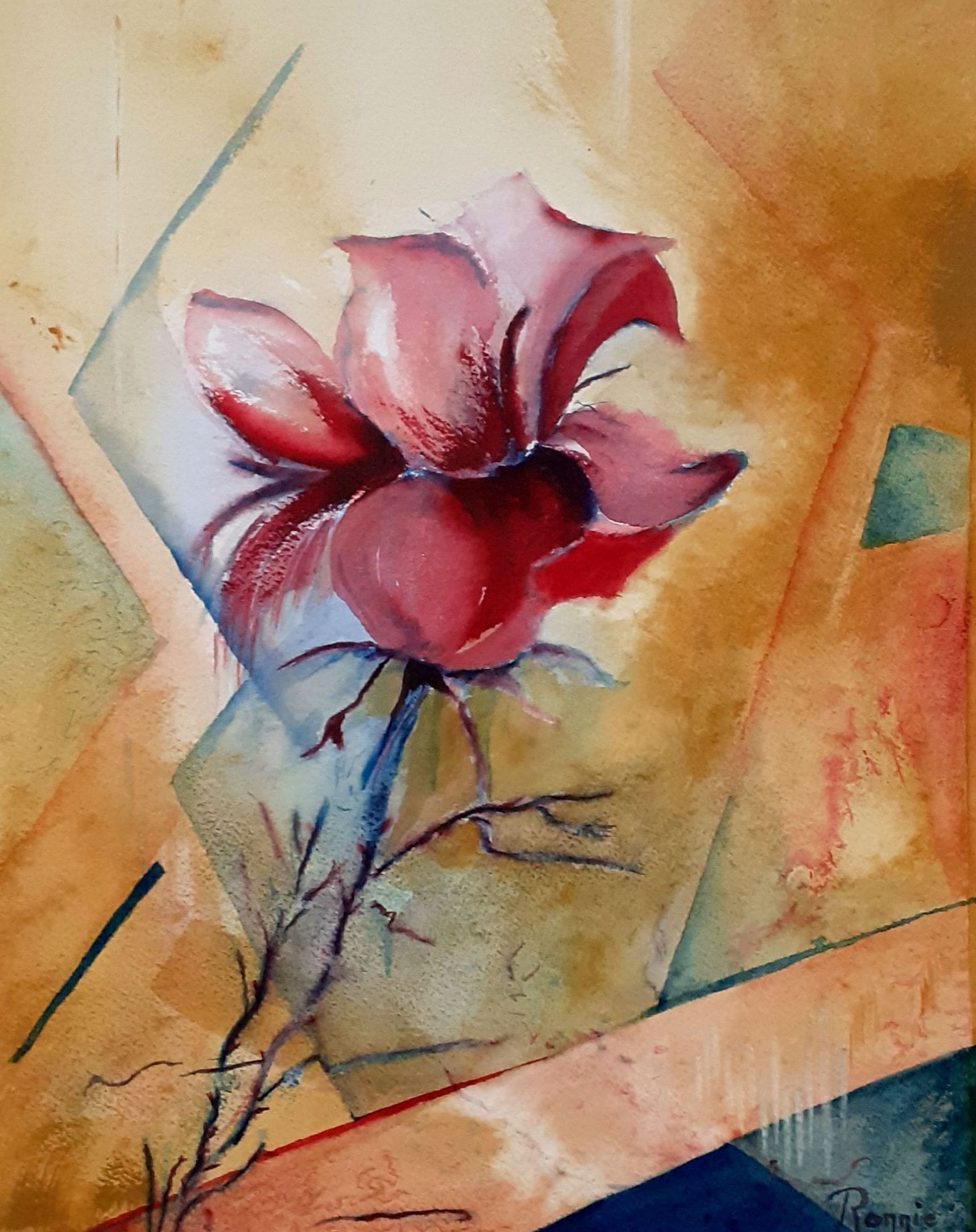 Aquarel roos