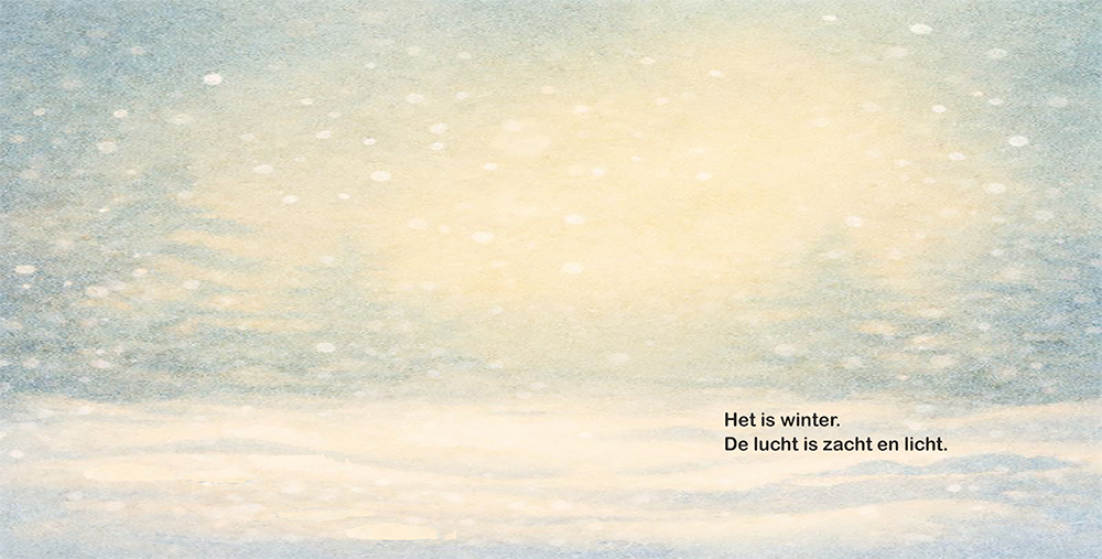 Zachte winterlucht met sneeuw op de grond uit Wiesje en het lichtje