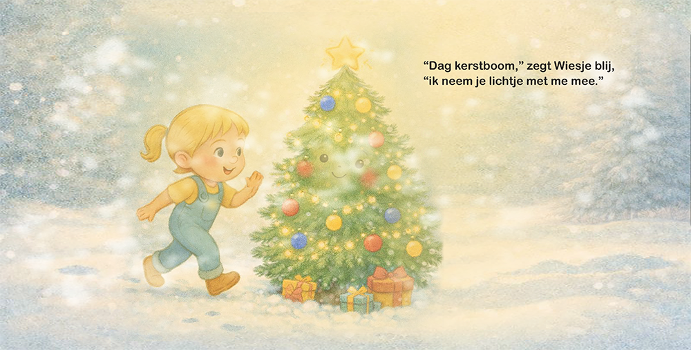 Wiesje neemt het warme lichtje van de kerstboom mee in haar hart