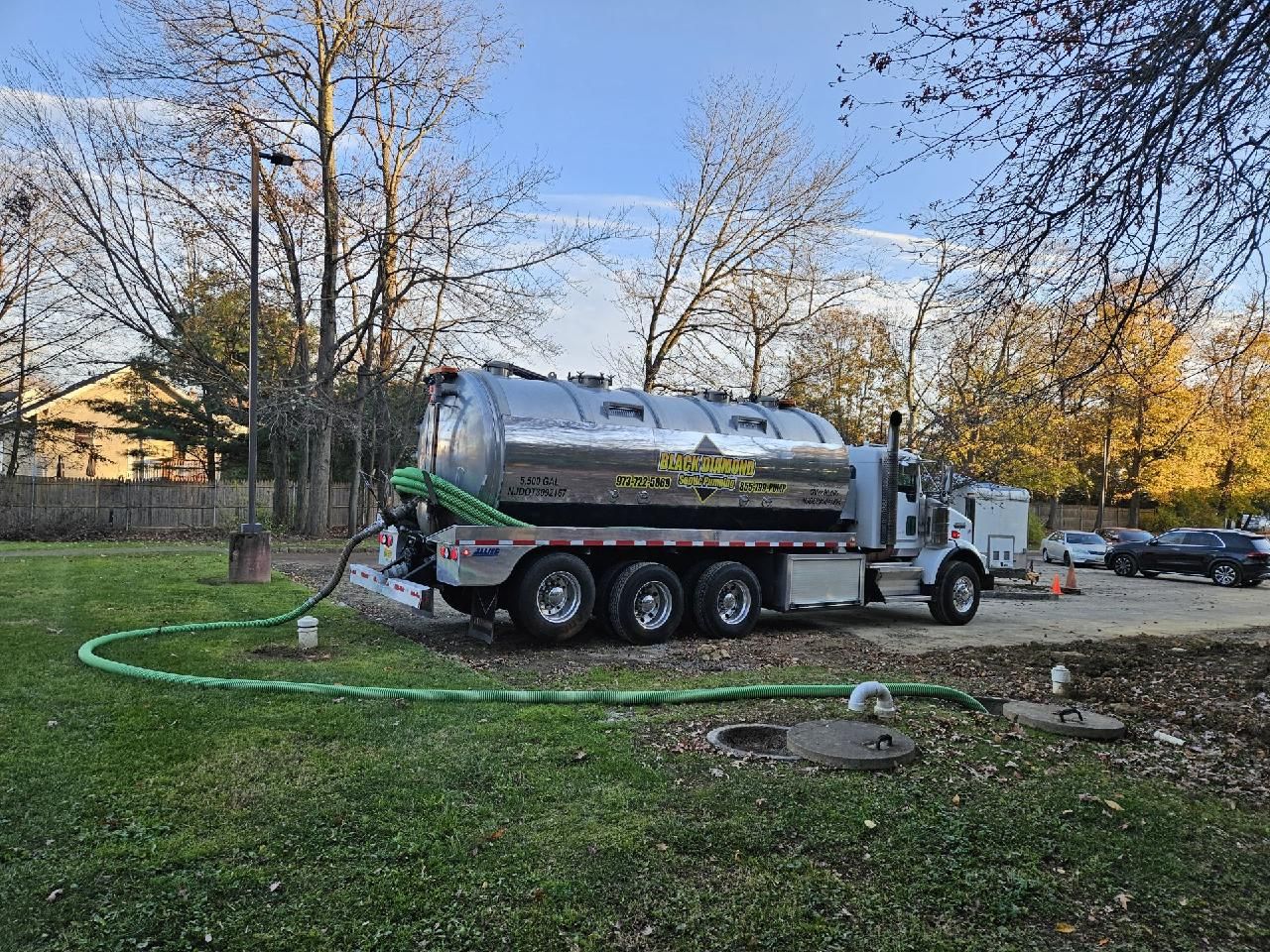 Heavy equipment excavating drainage