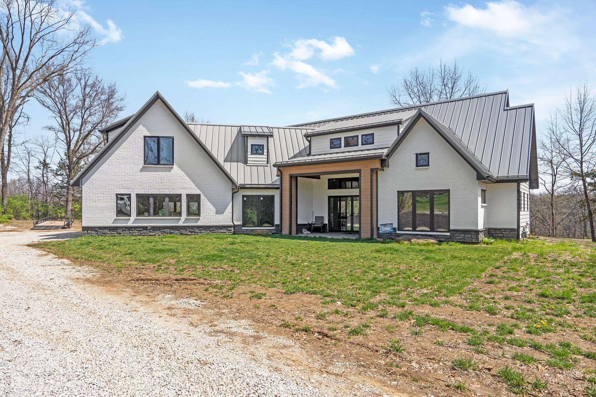 A modern new home with beautiful windows & doors.
