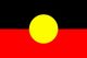 Black and red background with a large yellow circle centered near the middle