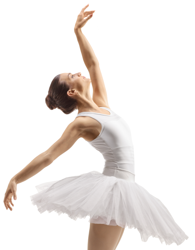 Ballerina in white tutu 