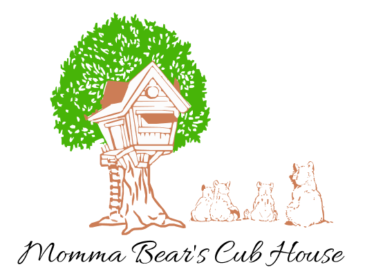 A logo for Momma Bear 's Cub House