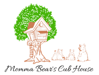 A logo for Momma Bear 's Cub House