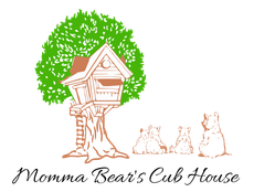 A logo for Momma Bear 's Cub House
