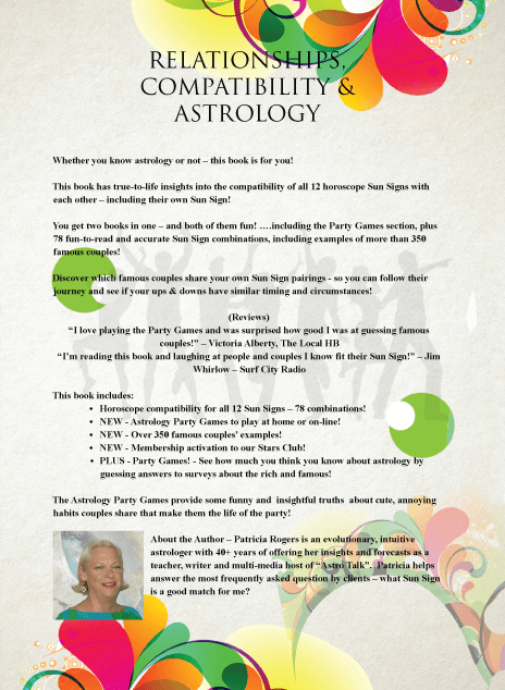 back of book: Relationships, Compatibility & Astrology back of book: Relationships, Compatibility & Astrology