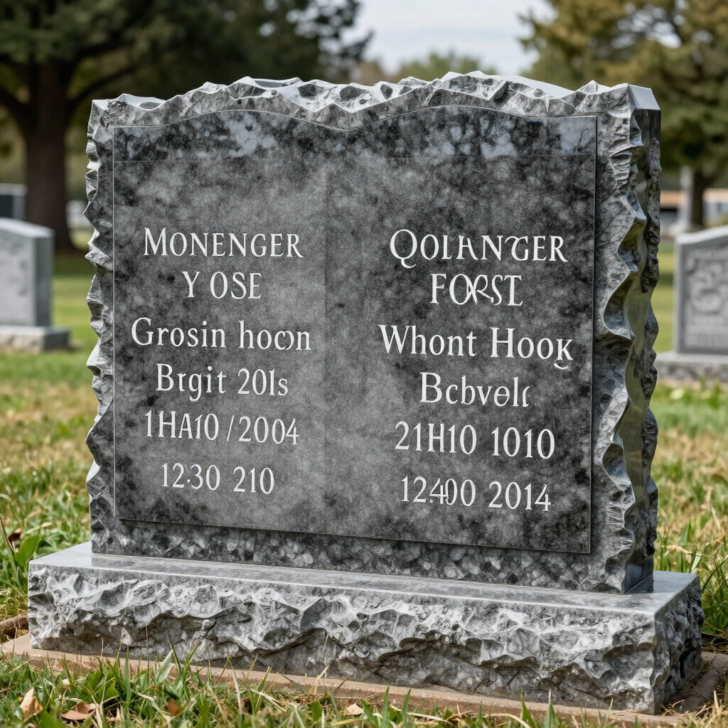 Double Monuments example by SBK Monument Shop