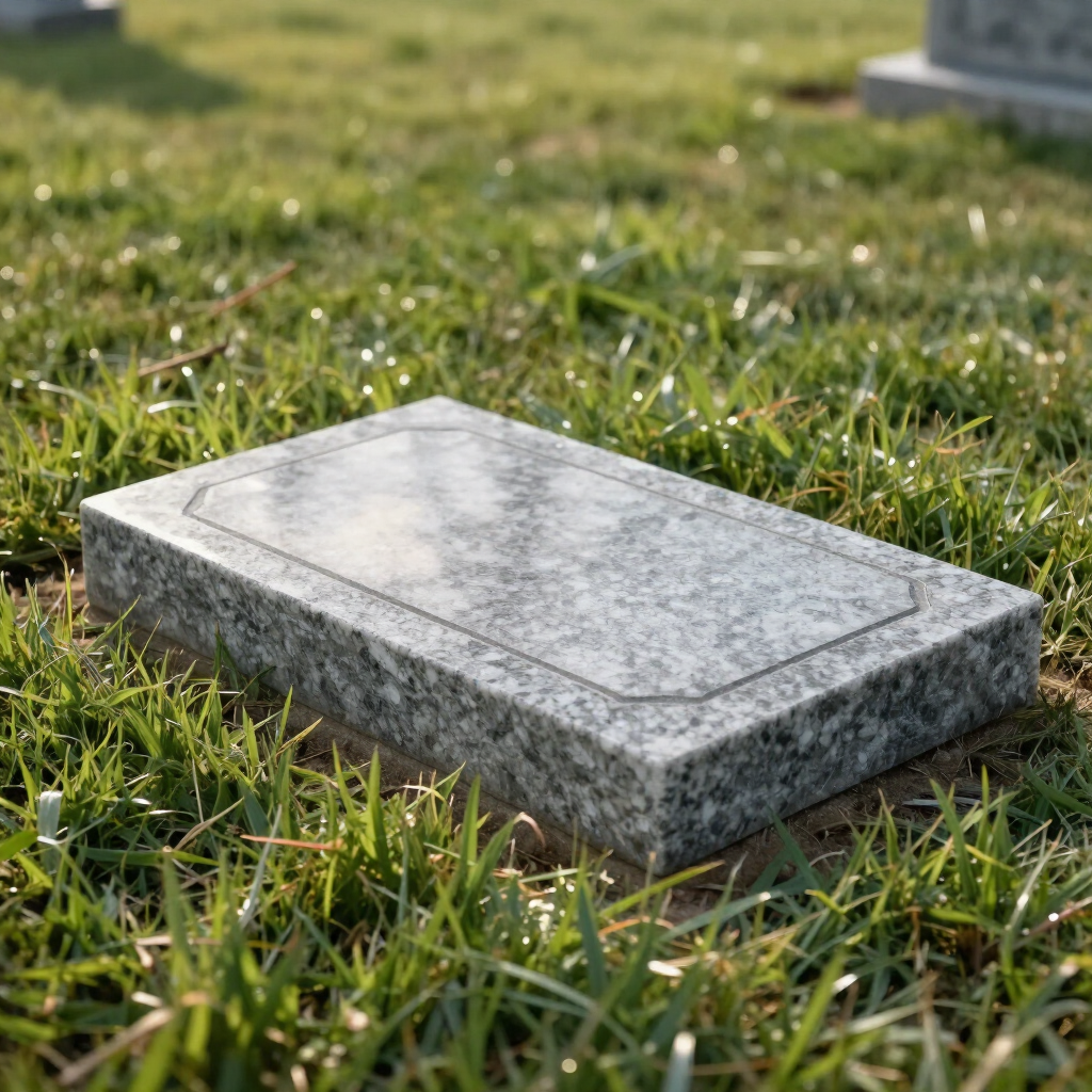 Flat Grave Markers example by SBK Monument Shop