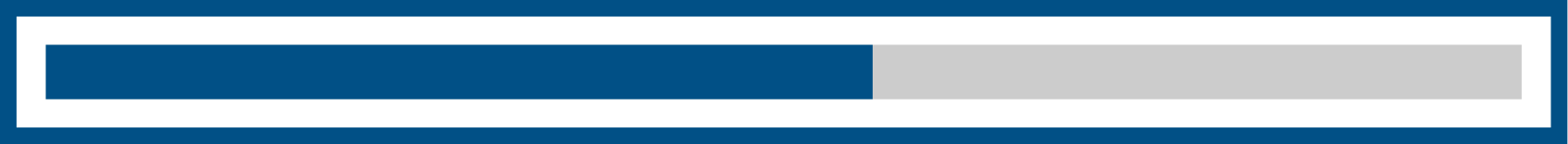 Horizontal progress bar with a blue fill about halfway across a white background.