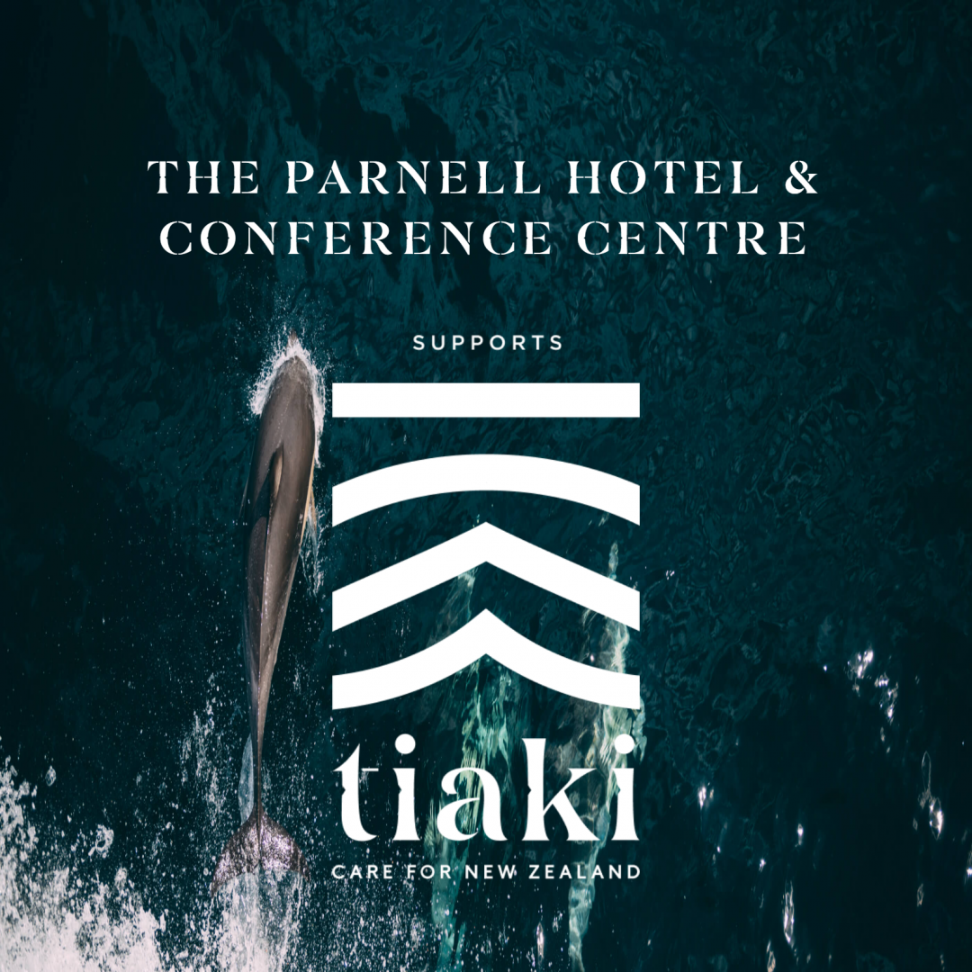 The Parnell Hotel & Conference Centre supports Tiaki New Zealand, with a surfer in ocean spray.