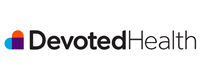 The logo for devoted health is on a white background.