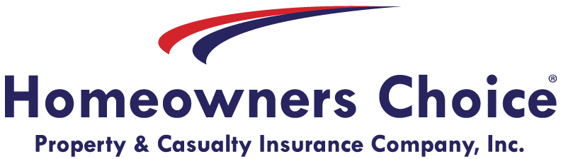 Homeowners Choice Property & Casualty Insurance Company logo in blue and red