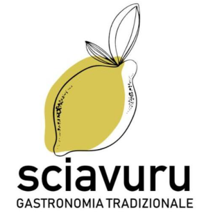 Logo con limone giallo e foglie, e la scritta