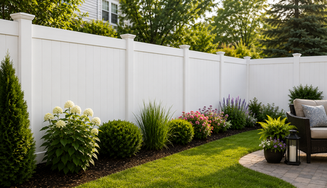 white vinyl fencing