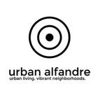 Logo: Concentric circles above text 