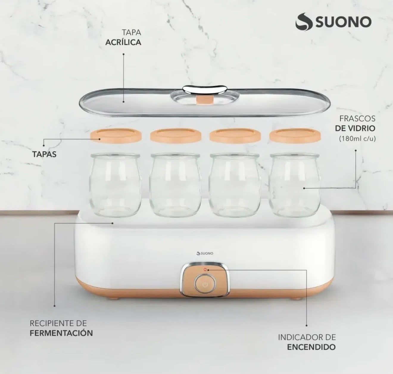 Yogurtera Eléctrica 4 Vasos
