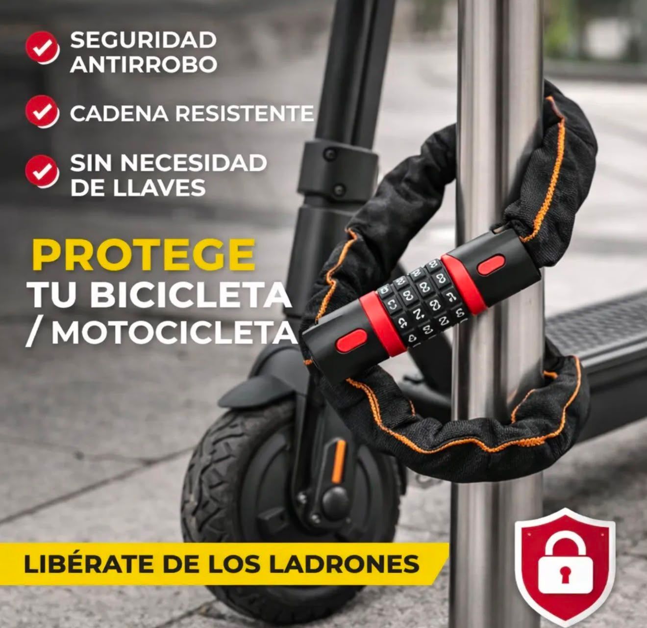 Linga Cadena para Moto con Código