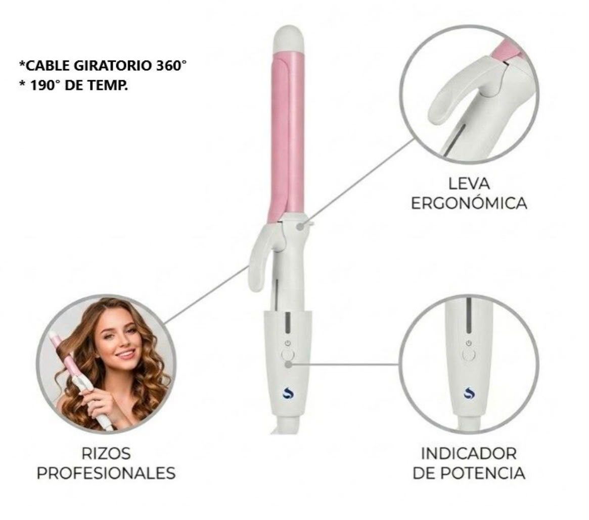 Rizador de Cabello Giratorio 360°