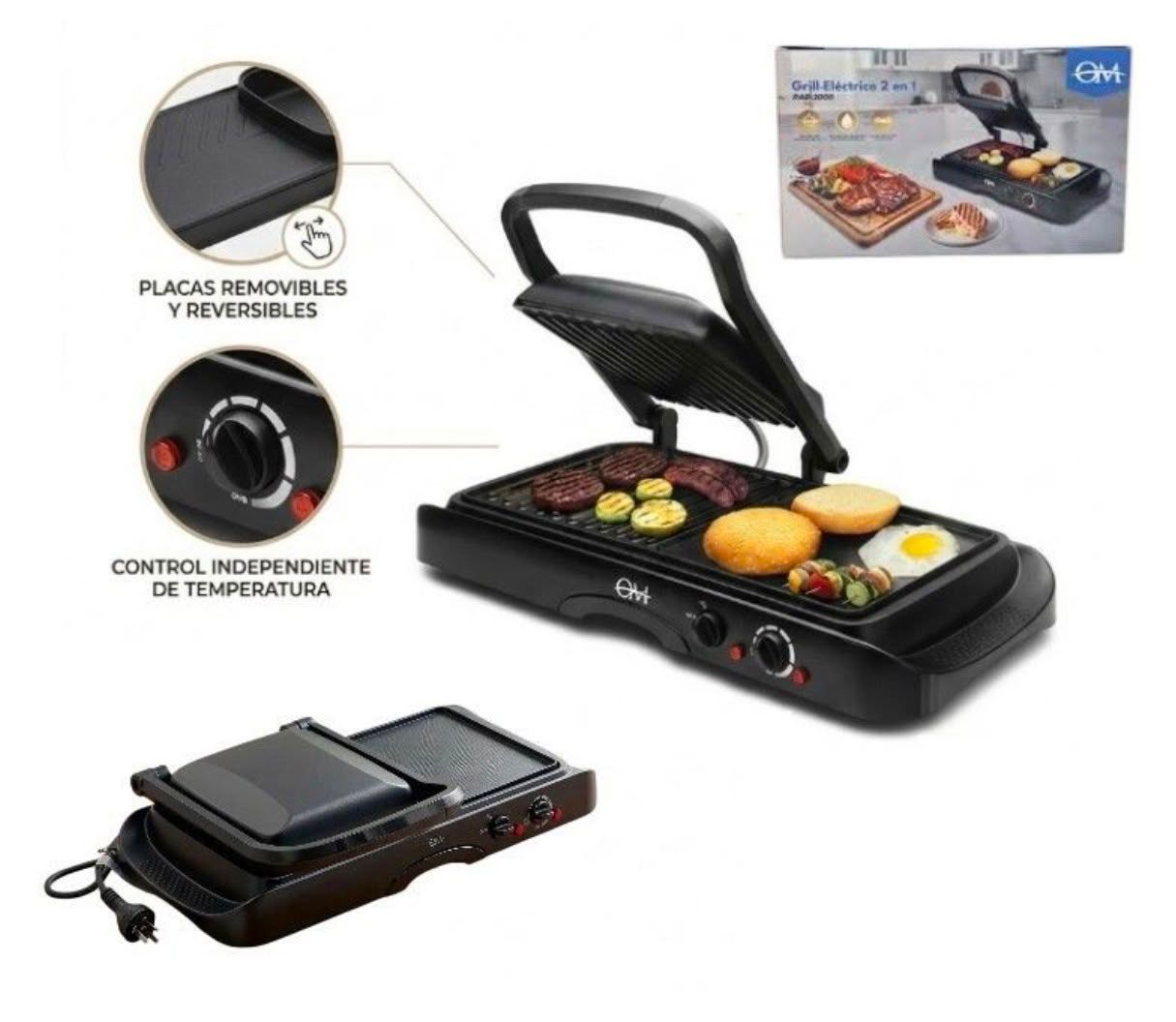 Grill Parrilla Eléctrica 2 en 1