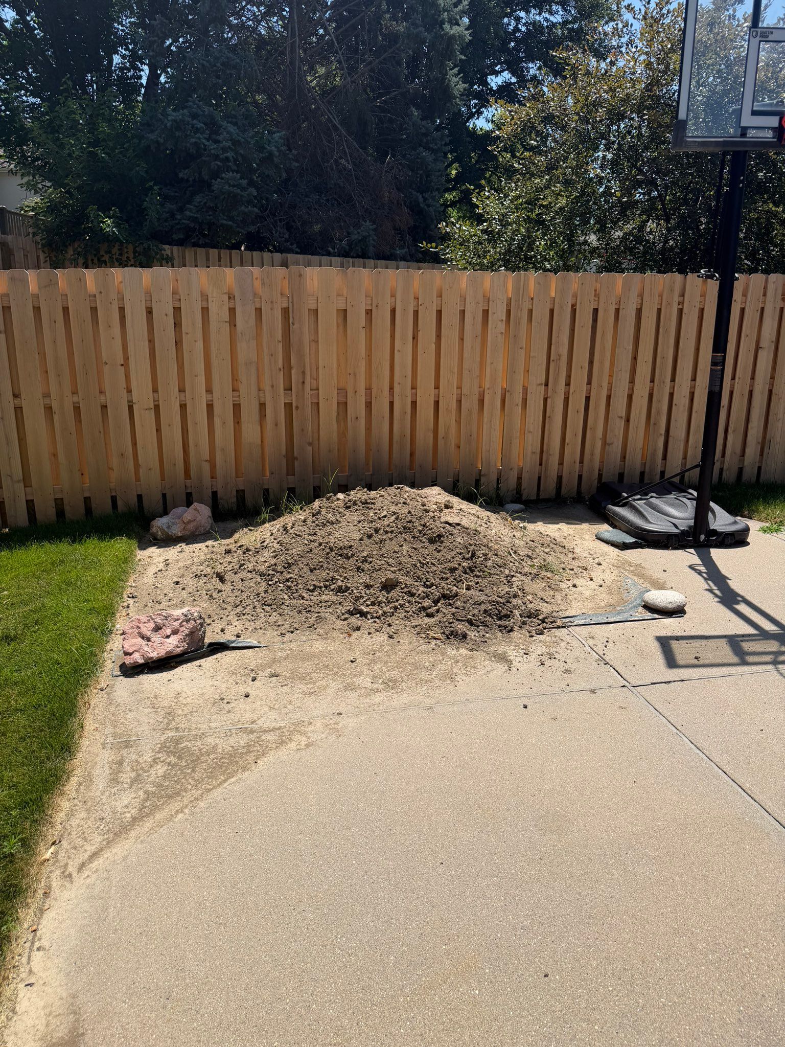 Dirt removal project before work