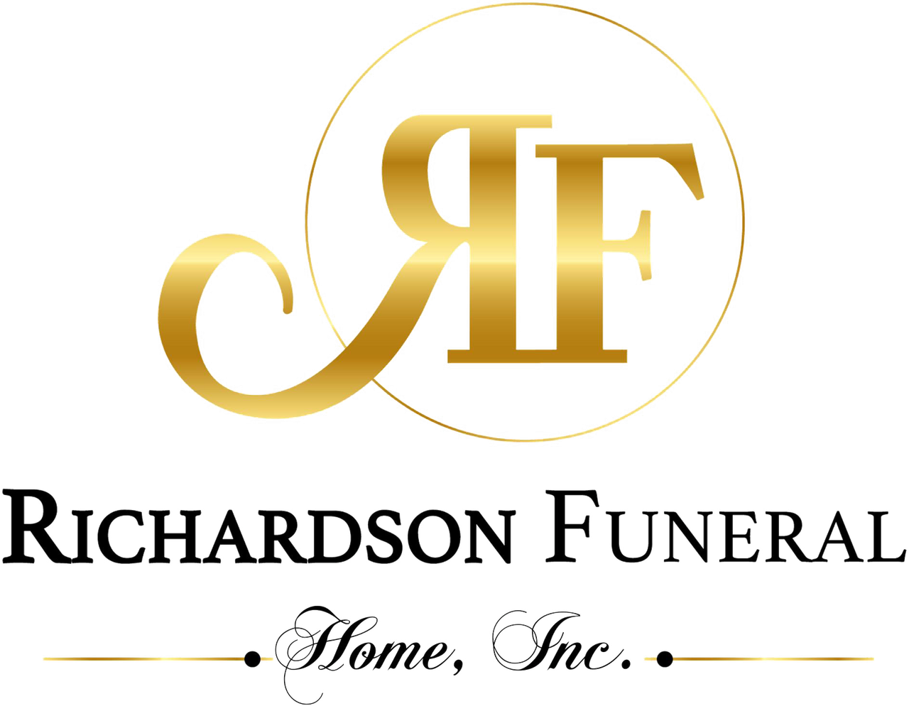 The logo for sample funeral home is shown on a white background.