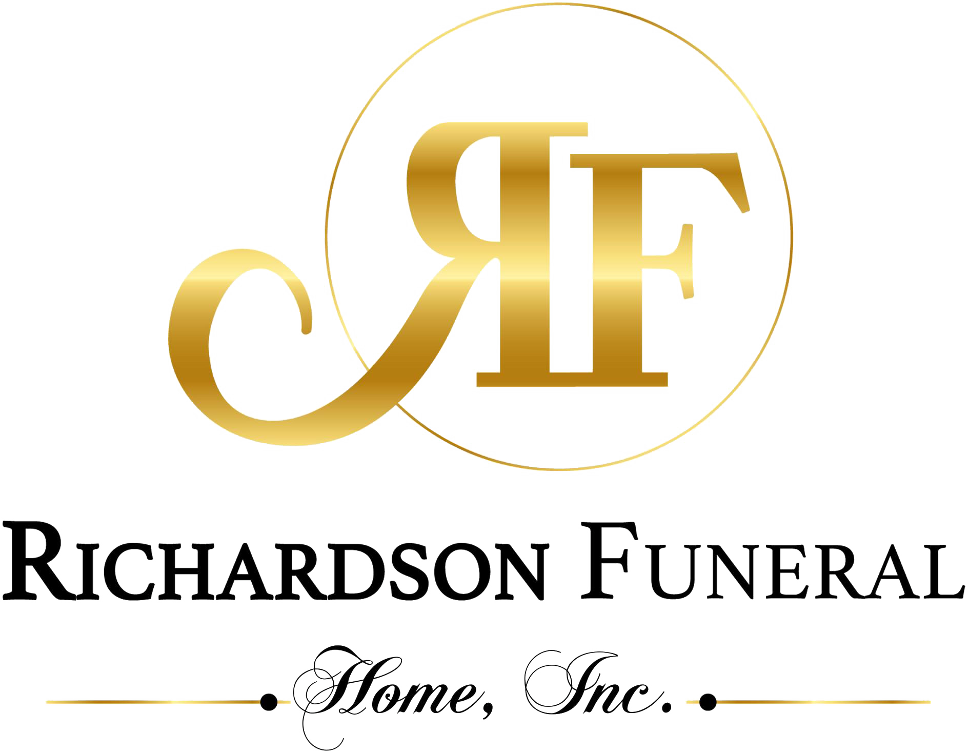 The logo for sample funeral home is shown on a white background.