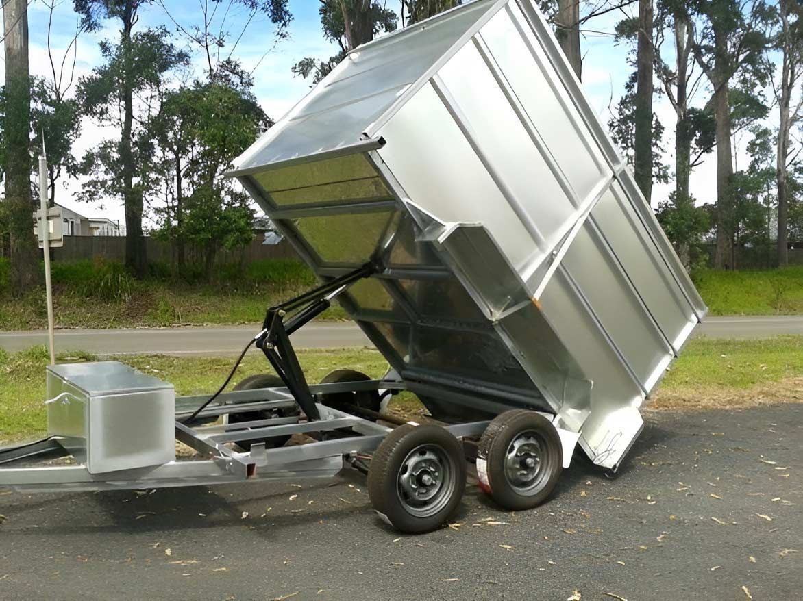 A Dump Trailer Is Parked On The Side Of The Road — Hastings Trailer Centre in Port Macquarie, NSW