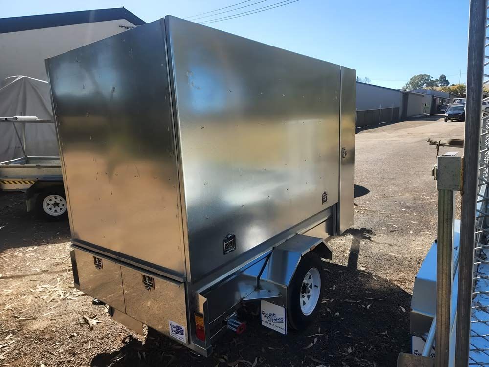 Trailer With A Stainless Steel Canopy — Hastings Trailer Centre in Port Kempsey, NSW