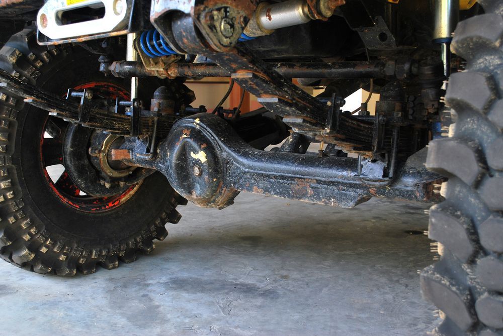 Close-up of a Rugged Vehicle Suspension System — Jims Auto Care in Berrimah, NT