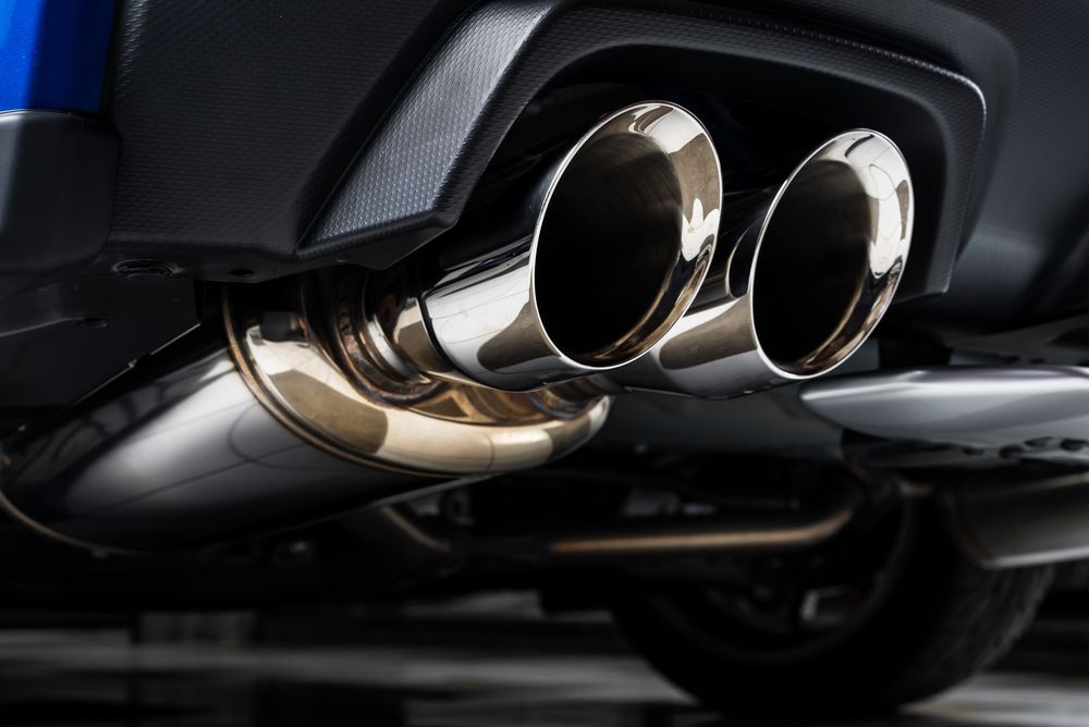 Polished Dual Exhaust Pipes on a Vehicle — Jims Auto Care in Berrimah, NT