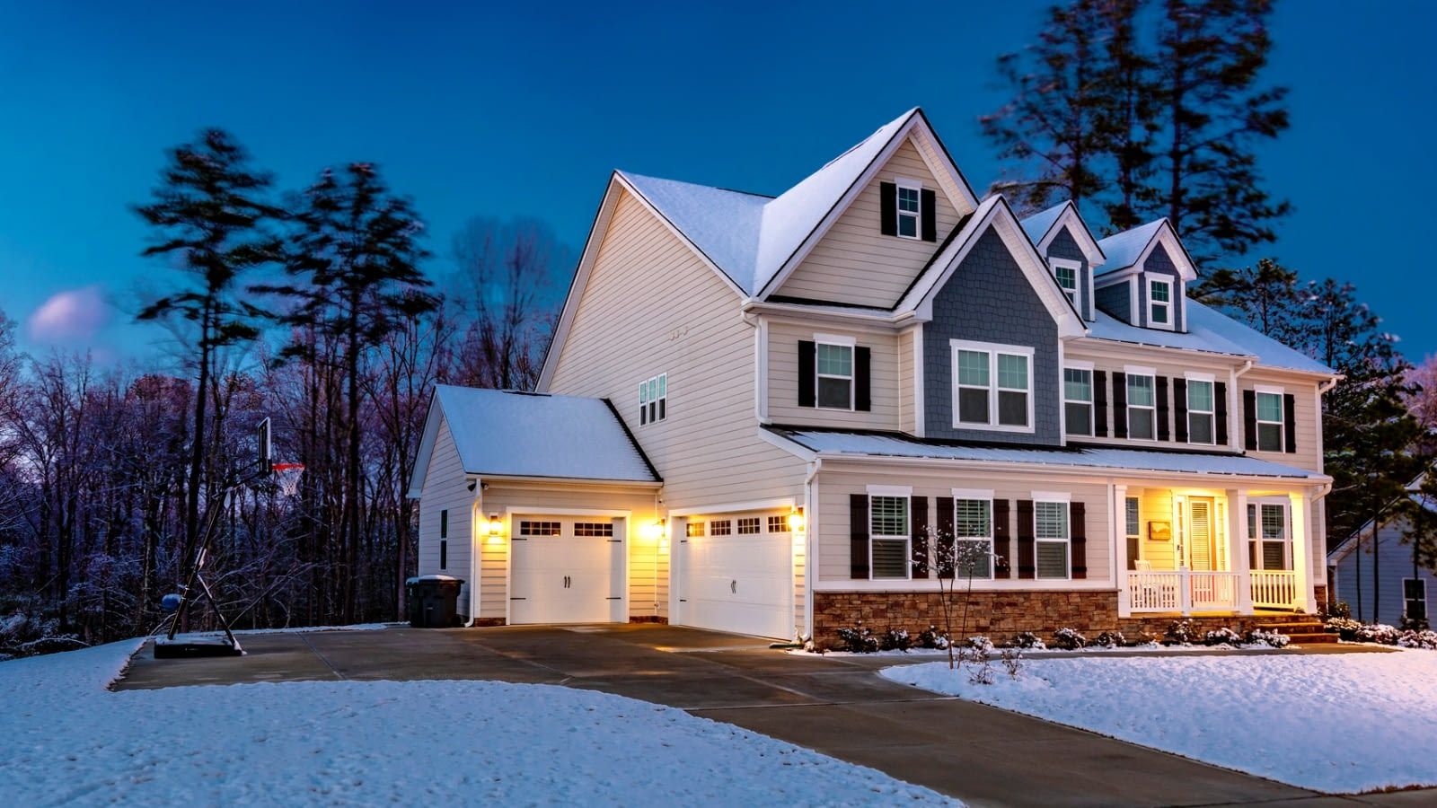 Mortgage Protection Insurance snow-capped house in winter