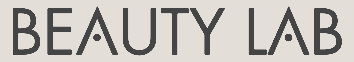 Logo nero “BEAUTY LAB” su sfondo chiaro