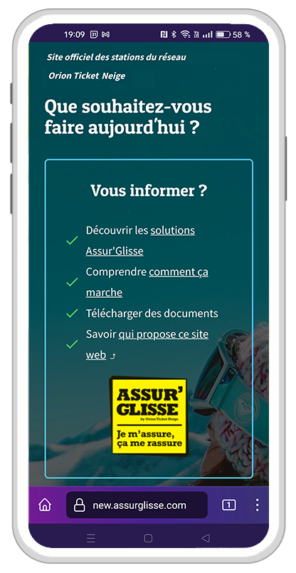 Lien vers le site AssurGlisse.com Lien vers le site AssurGlisse.com