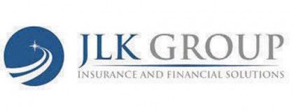 JLK Group logo with blue circular emblem and gray text, “Insurance and Financial Solutions”