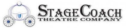 StageCoach Theatre Company logo with a blue and black stagecoach wheel illustration